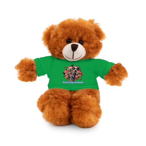 Custom Photo Festive Poinsettia Stuffed Animals with Tee